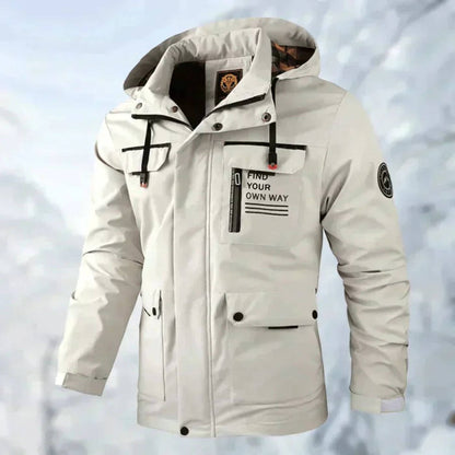 Elegante Hochwertige Wasserdichte Jacke mit wasserabweisendem Material für Herren | Versátil -1