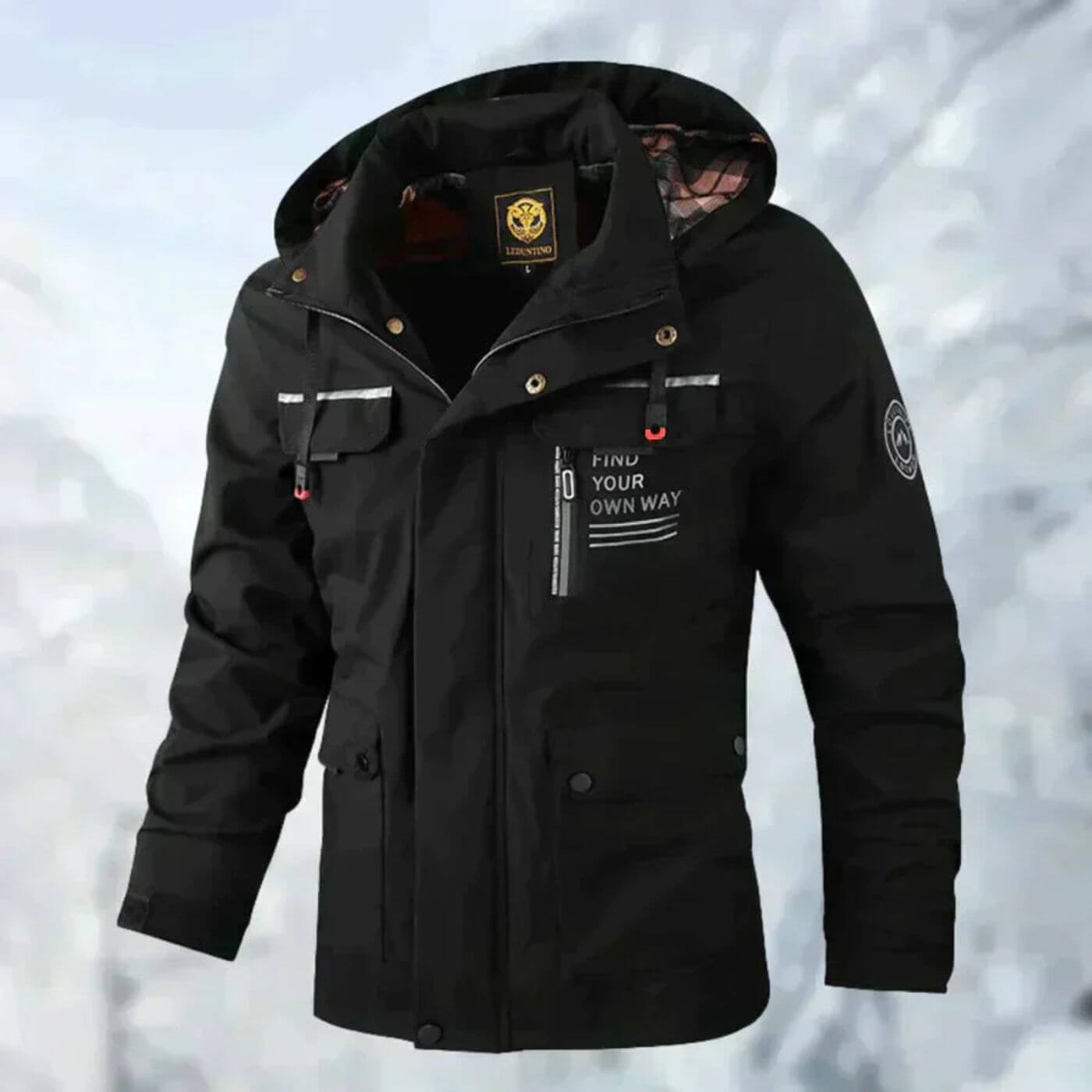 Elegante Hochwertige Wasserdichte Jacke mit wasserabweisendem Material für Herren | Versátil -6