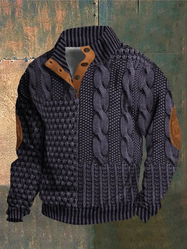 Bequemer Hochwertiger Pullover mit Print für Herren | Georges -3