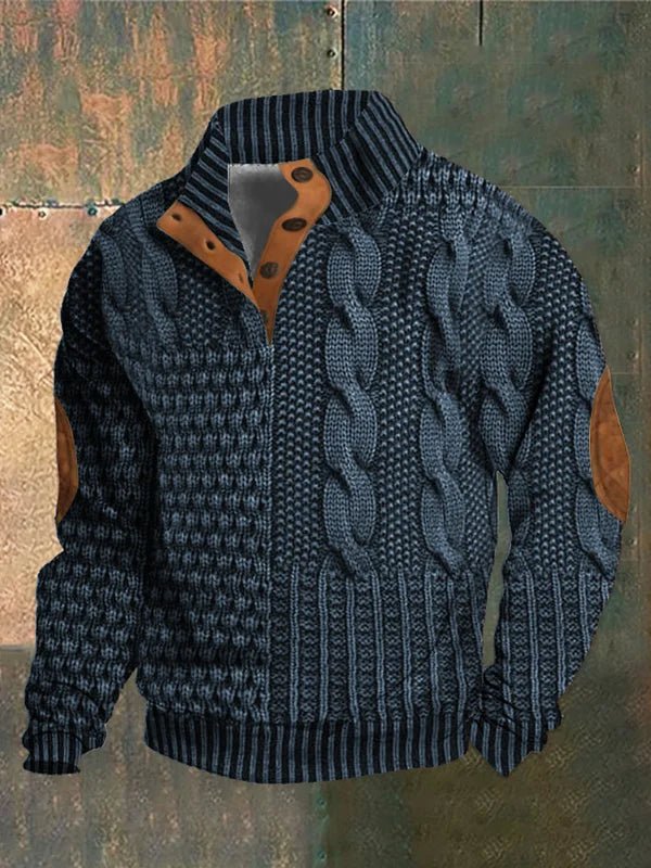 Bequemer Hochwertiger Pullover mit Print für Herren | Georges -4