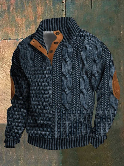 Bequemer Hochwertiger Pullover mit Print für Herren | Georges -4