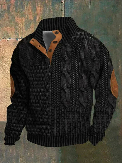 Bequemer Hochwertiger Pullover mit Print für Herren | Georges -8