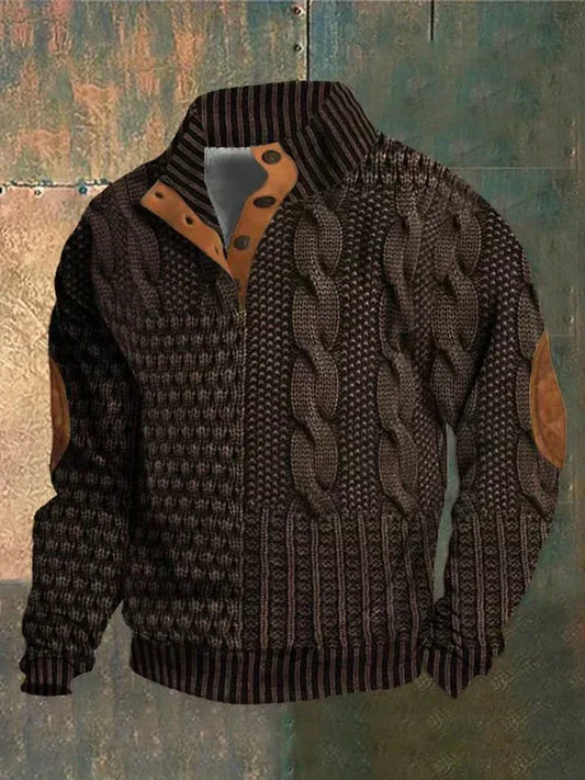 Bequemer Hochwertiger Pullover mit Print für Herren | Georges -1