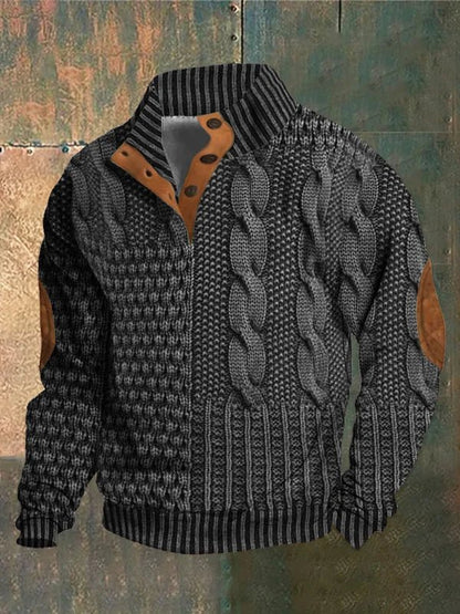 Bequemer Hochwertiger Pullover mit Print für Herren | Georges -6