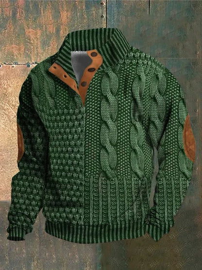 Bequemer Hochwertiger Pullover mit Print für Herren | Georges -5