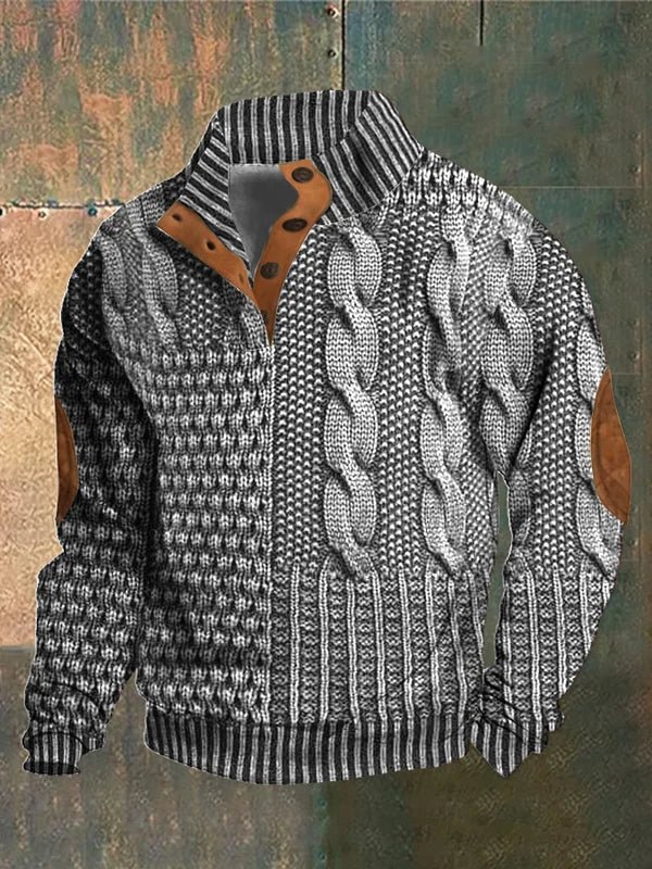 Bequemer Hochwertiger Pullover mit Print für Herren | Georges -2