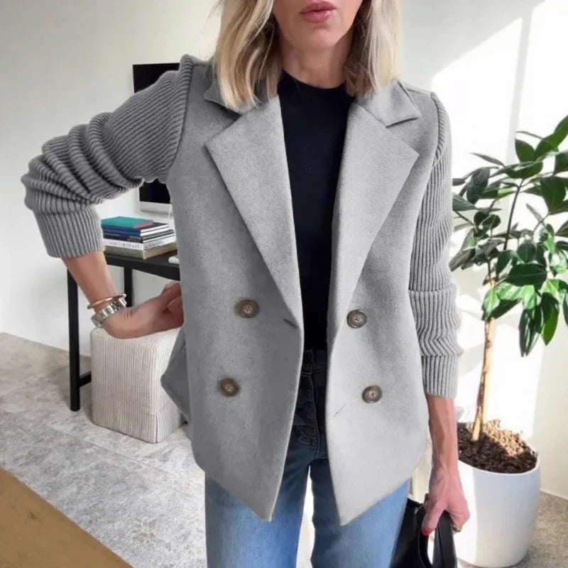 Eleganter Hochwertiger Blazer mit Strick für Damen | Lina -3