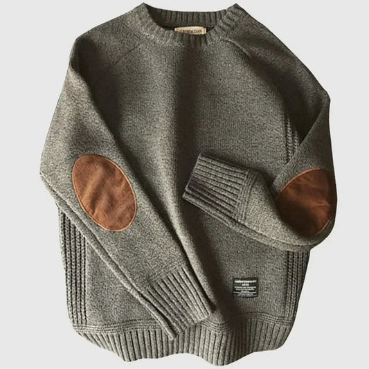Klassischer Pullover mit Ellbogenpatches für Herren | Albrion