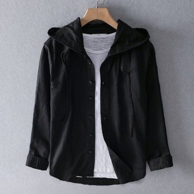 Leichte Kapuzenbluse mit Knopfleiste für Damen | Elmora