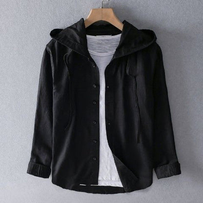 Leichte Kapuzenbluse mit Knopfleiste für Damen | Elmora