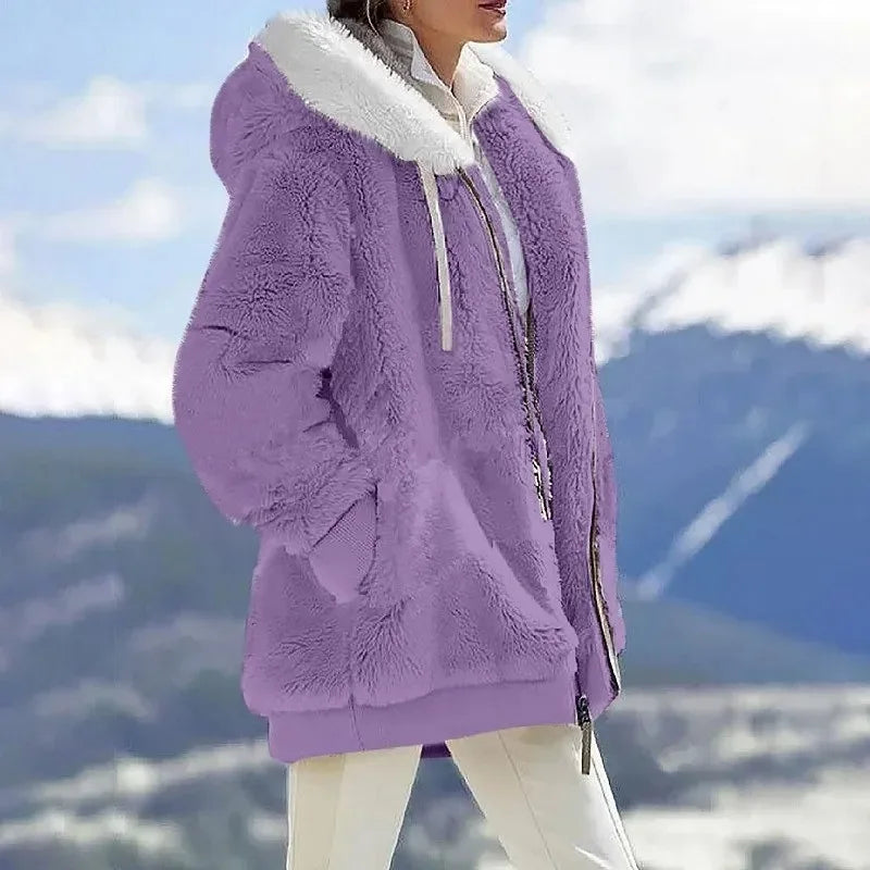 Elegante Hochwertige Jacke mit Kapuze für Damen | Alaska -8
