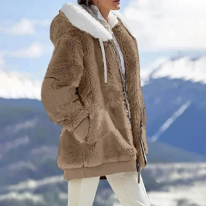 Elegante Hochwertige Jacke mit Kapuze für Damen | Alaska -9