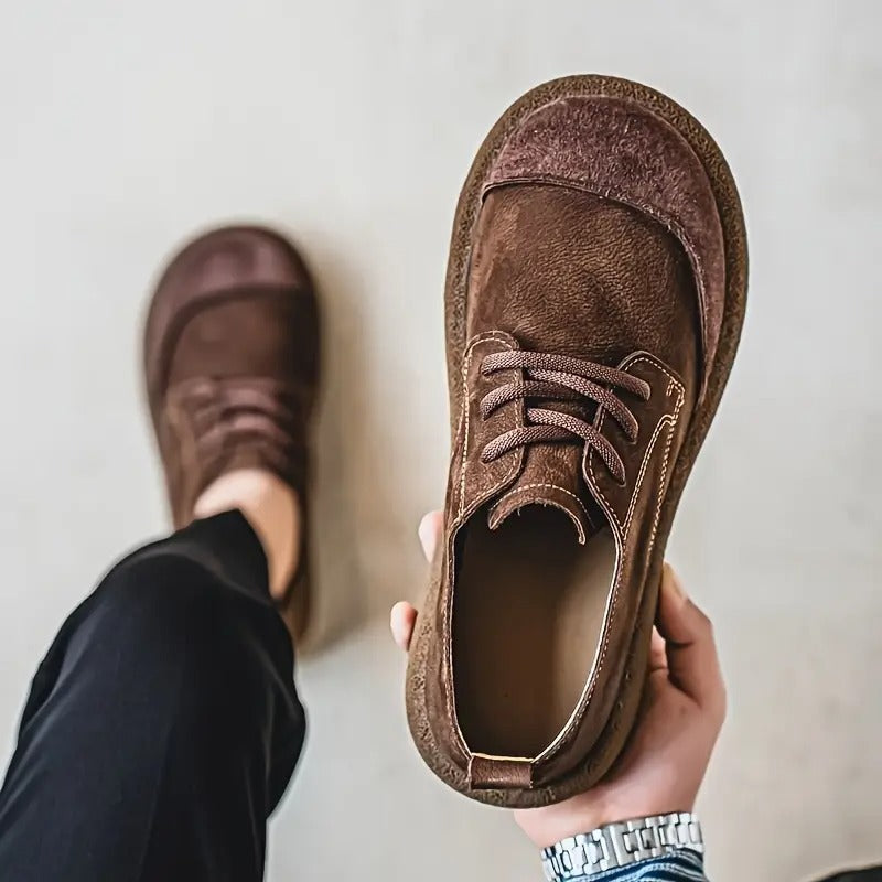 Klassische Hochwertige Barfussschuhe mit Schnürung für Herren | Santiago -3