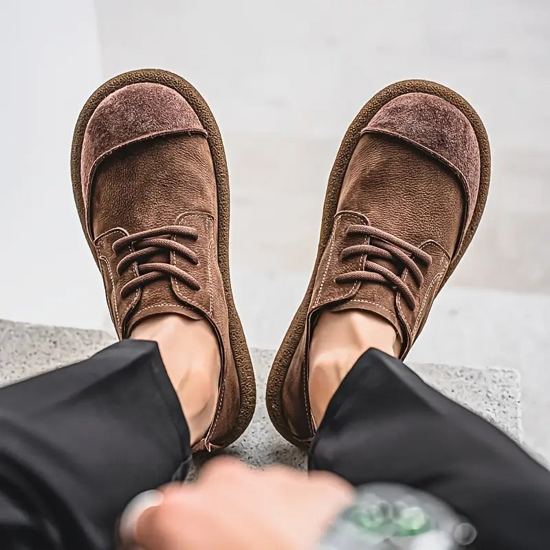Klassische Hochwertige Barfussschuhe mit Schnürung für Herren | Santiago -4