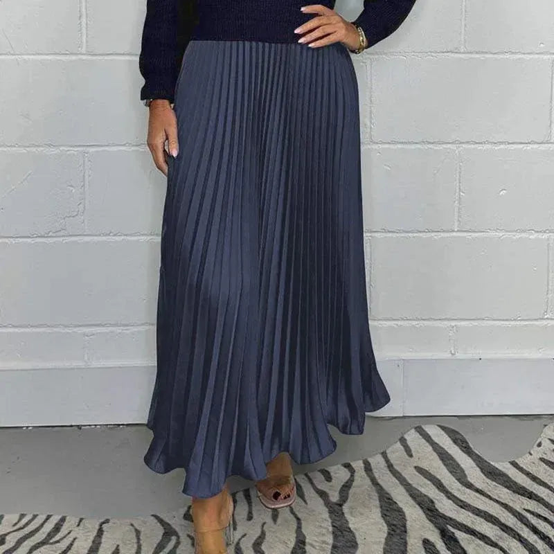 Klassisches Raffiniertes Kleid mit Plissee für Damen | Kleid -3