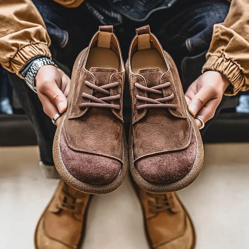 Klassische Hochwertige Barfussschuhe mit Schnürung für Herren | Santiago -5
