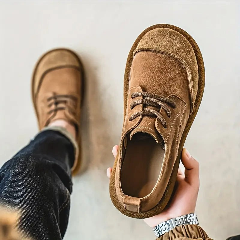 Klassische Hochwertige Barfussschuhe mit Schnürung für Herren | Santiago -9