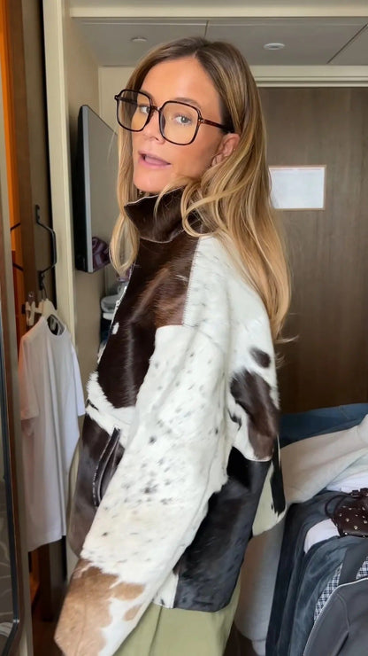 Bequeme Feine Jacke mit Print für Damen | Noe -2