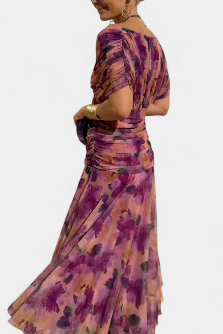Klassisches Raffiniertes Kleid mit gekreuztem Design für Damen | Elegante Fluido -14