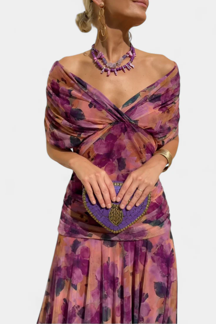 Klassisches Raffiniertes Kleid mit gekreuztem Design für Damen | Elegante Fluido -13