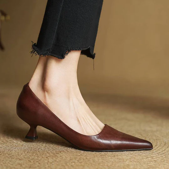 Klassische Hochwertige Schuhe mit Absatz für Damen | Elegante Versátil -2