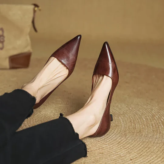 Klassische Hochwertige Schuhe mit Absatz für Damen | Elegante Versátil -6