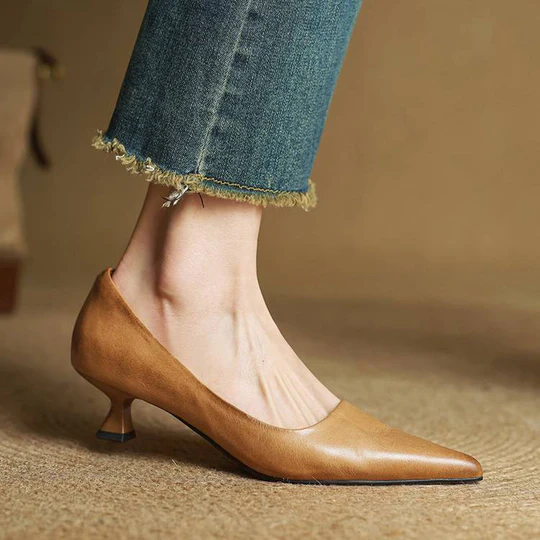 Klassische Hochwertige Schuhe mit Absatz für Damen | Elegante Versátil -8