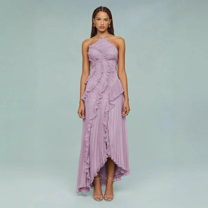 Klassisches Raffiniertes Kleid mit ärmellosem Schnitt für Damen | Kleid -1