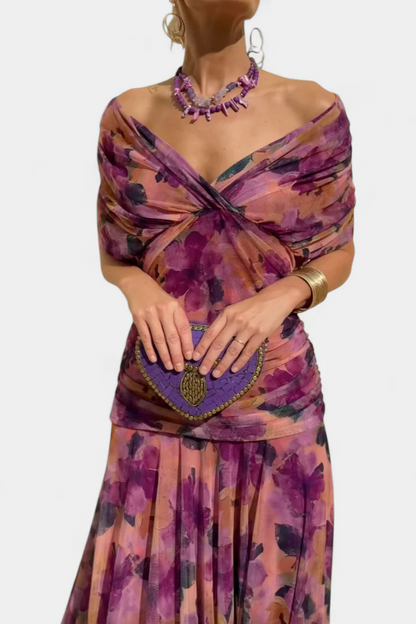 Klassisches Raffiniertes Kleid mit gekreuztem Design für Damen | Elegante Fluido -12