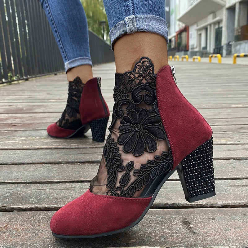 Moderne Hochwertige Absatzschuhe mit Blumenmuster für Damen | Sofisticados -2