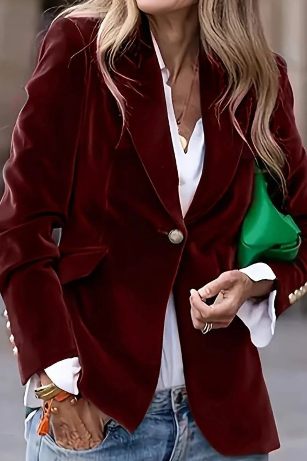 Stilvoller Premium Blazer mit eleganter Linienführung für Damen | Amira -1