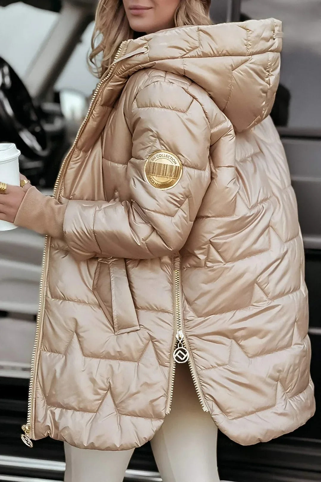 Klassische Feine Steppjacke mit Kapuze für Damen | Acolchada Elegante -2