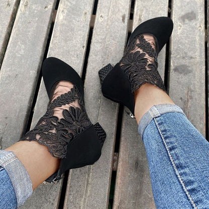 Moderne Hochwertige Absatzschuhe mit Blumenmuster für Damen | Sofisticados -3