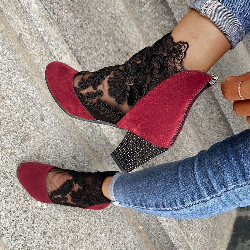 Moderne Hochwertige Absatzschuhe mit Blumenmuster für Damen | Sofisticados -4