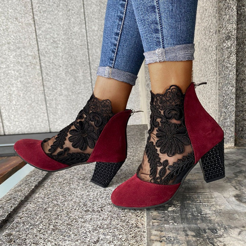 Moderne Hochwertige Absatzschuhe mit Blumenmuster für Damen | Sofisticados -6