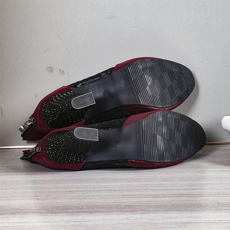 Moderne Hochwertige Absatzschuhe mit Blumenmuster für Damen | Sofisticados -8