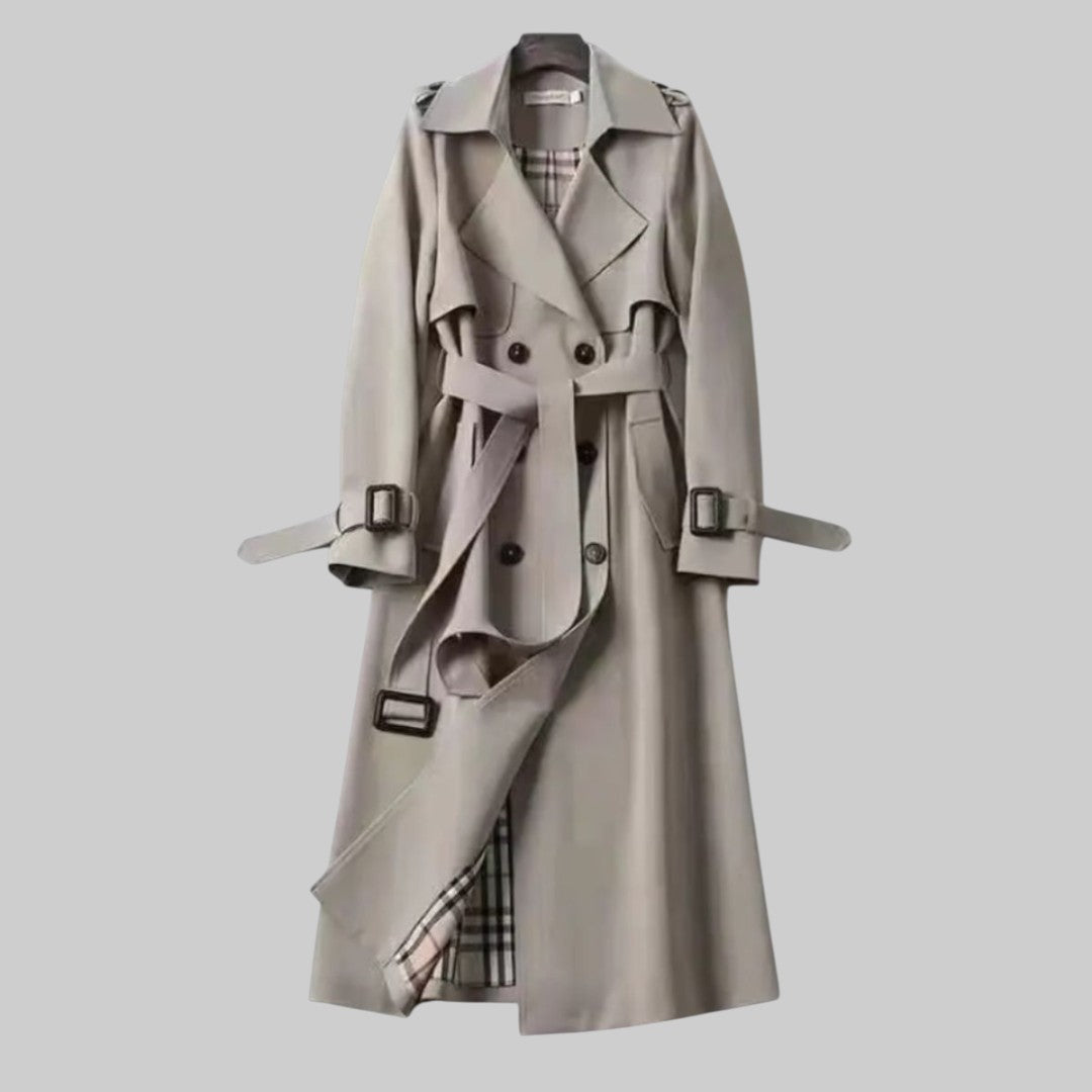 Bequemer Edler Trenchcoat mit Gürtel für Damen | Trench -4