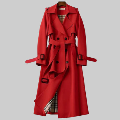 Bequemer Edler Trenchcoat mit Gürtel für Damen | Trench -5