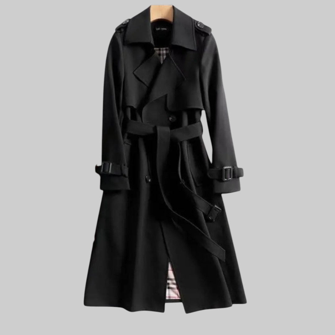 Bequemer Edler Trenchcoat mit Gürtel für Damen | Trench -6