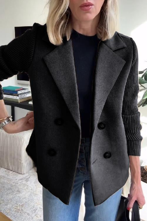 Eleganter Blazer Strickärmeln für Männer | Valeria -3