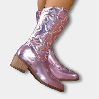 Moderne Premium Cowboystiefel mit Stickerei für Damen | Lynn -3