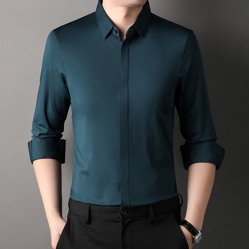 Elegantes Edles Hemd mit figurbetonter Passform für Herren | Mateo -6