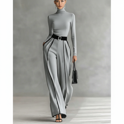 Elegantes Premium Set mit Kontrastdetails für Damen | Diseño Estilizador -2