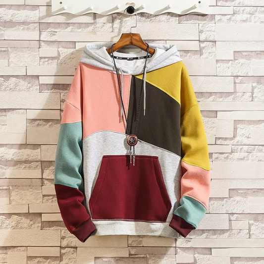 Patchwork Hoodie mit Farbblock-Design für Herren | Kairo