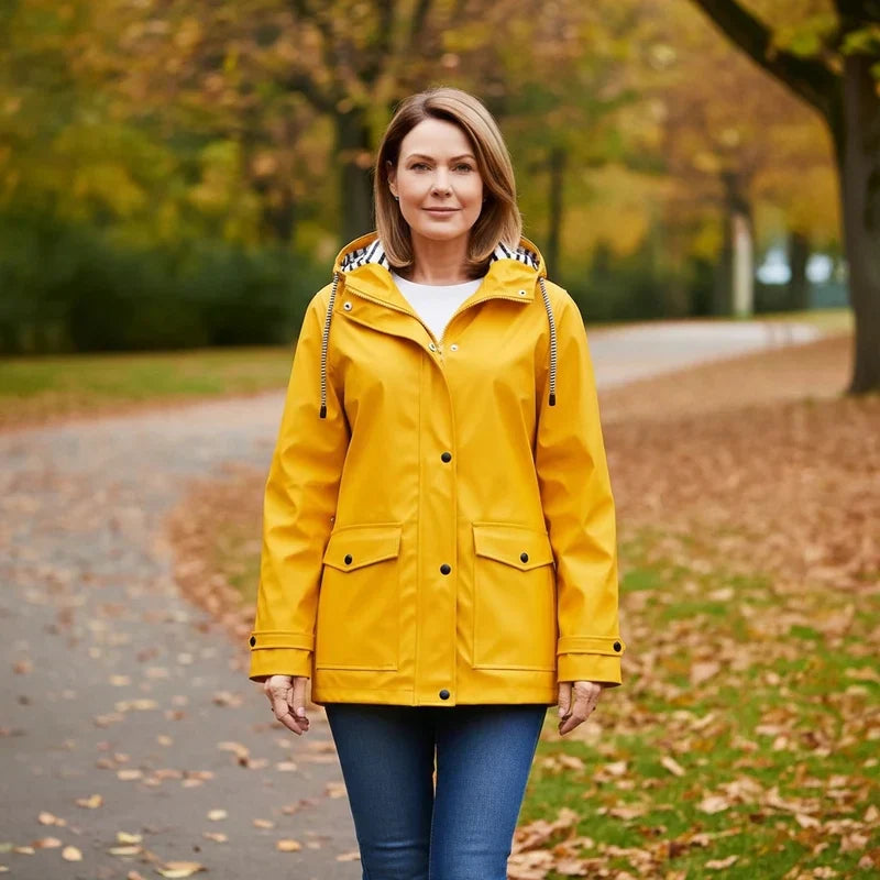 Elegante Feine Windjacke mit geradem Schnitt für Damen | Sara -5