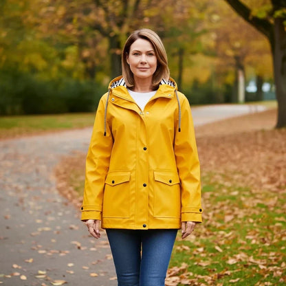 Elegante Feine Windjacke mit geradem Schnitt für Damen | Sara -5