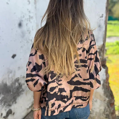 Moderne Raffinierte Bomberjacke mit Print für Damen | Urbana -11