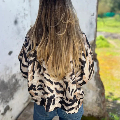 Moderne Raffinierte Bomberjacke mit Print für Damen | Urbana -6