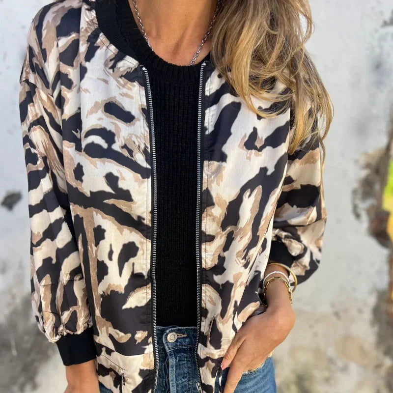 Moderne Raffinierte Bomberjacke mit Print für Damen | Urbana -7