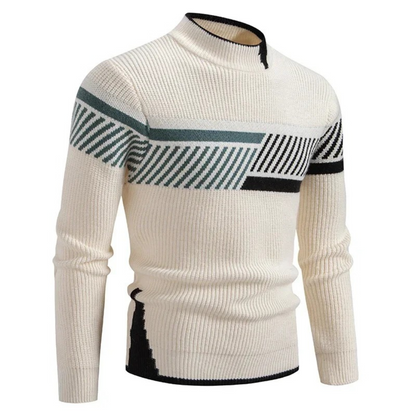 Men's Modern Color Block Stand Collar Jumper | Cedric